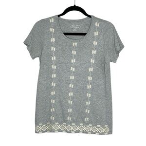 J by J. Crew Geometric Embroidered Collector Tee size Small